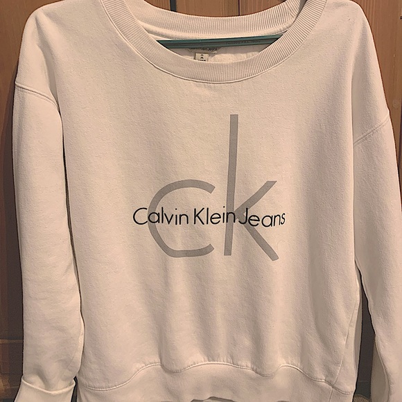 calvin klein white crew neck - Picture 2 of 2